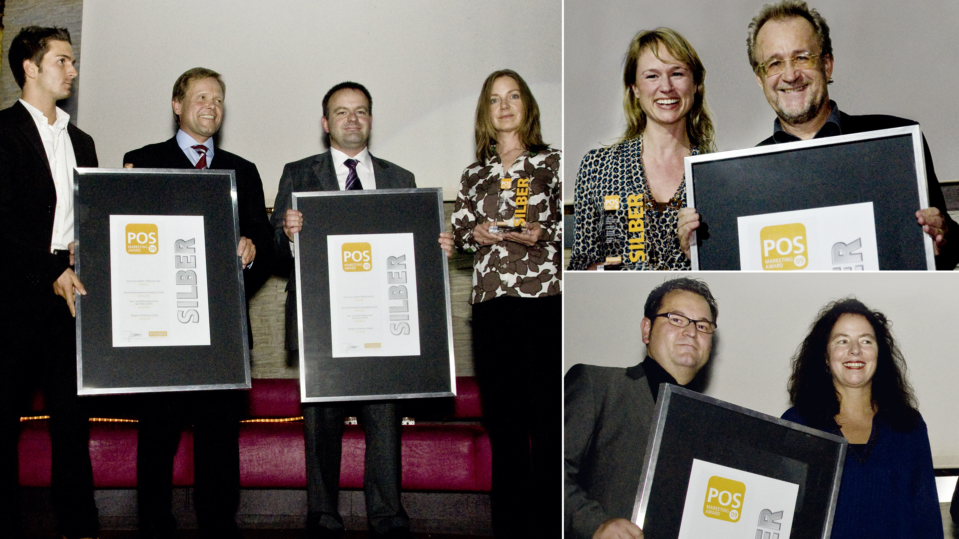 Personen mit Awards und Auszeichnungen - drei Bilder als Collage
